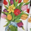 kitchen towel tulip bouqet